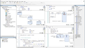 Obrazovka programovacího rozhraní automatizačního programu Codesys